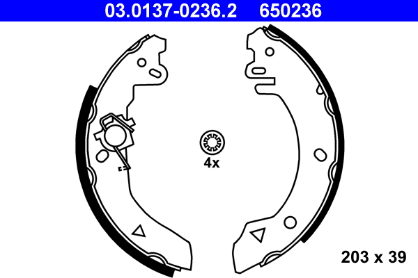 Brake Shoe Set (03.0137-0236.2)