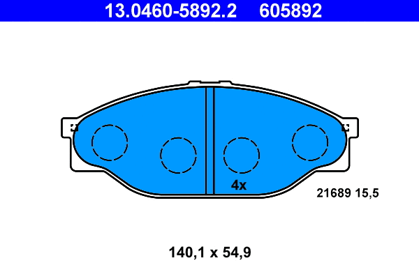 Brake Pad Set, disc brake (13.0460-5892.2)