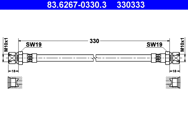 Brake Hose (83.6267-0330.3)