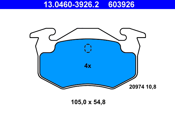 Brake Pad Set, disc brake (13.0460-3926.2)