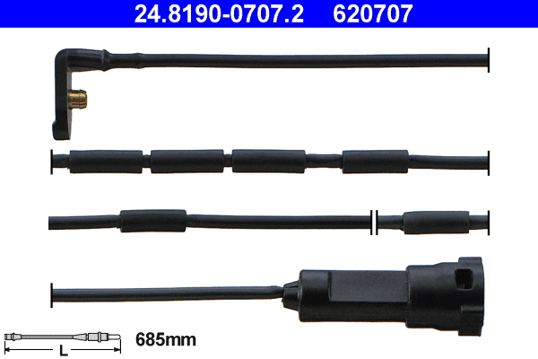 Warning Contact, brake pad wear (24.8190-0707.2)