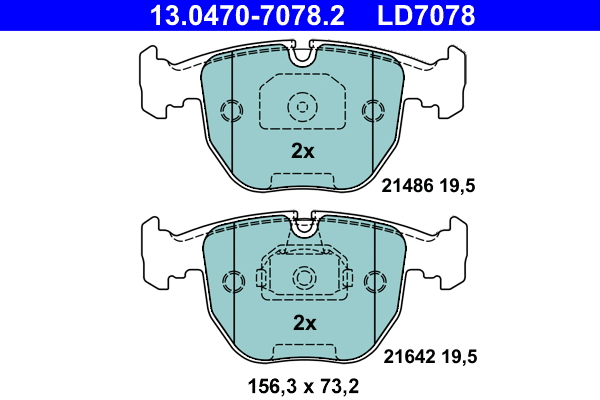 Brake Pad Set, disc brake (13.0470-7078.2)