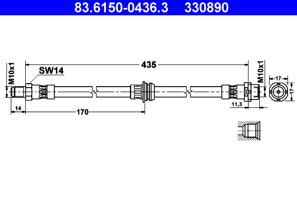 Brake Hose (83.6150-0436.3)