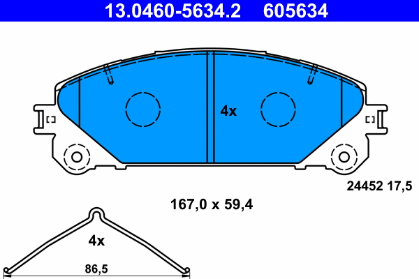 Brake Pad Set, disc brake (13.0460-5634.2)