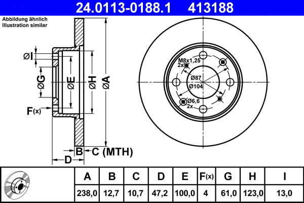 Brake Disc (24.0113-0188.1)