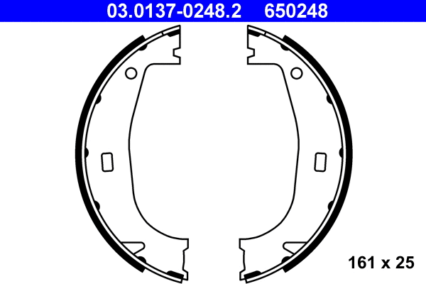Brake Shoe Set, parking brake (03.0137-0248.2)