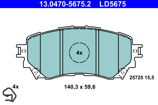 Brake Pad Set, disc brake (13.0470-5675.2)