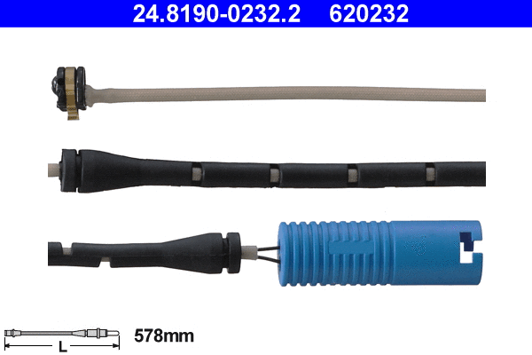 Warning Contact, brake pad wear (24.8190-0232.2)