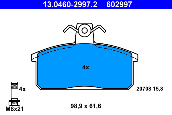 Brake Pad Set, disc brake (13.0460-2997.2)