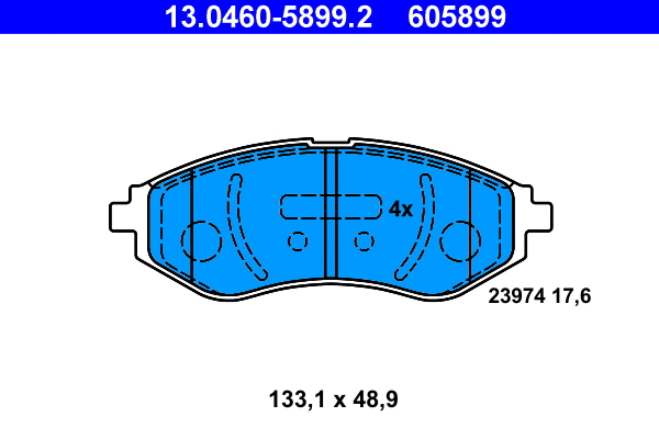 Brake Pad Set, disc brake (13.0460-5899.2)