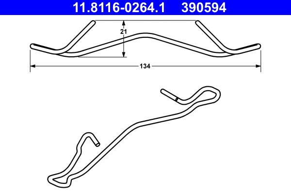 Spring, brake caliper (11.8116-0264.1)