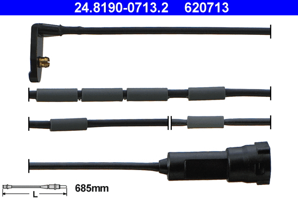 Warning Contact, brake pad wear (24.8190-0713.2)