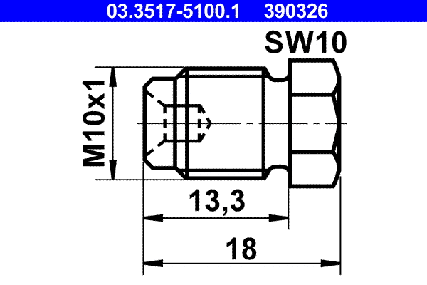 Screw Plug, brake master cylinder (03.3517-5100.1)