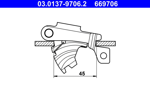 Accessory Kit, parking brake shoes (03.0137-9706.2)
