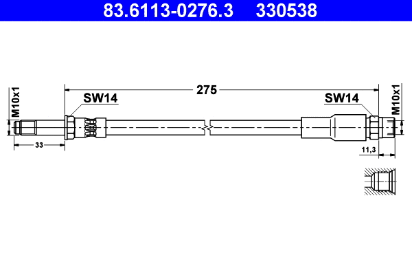 Brake Hose (83.6113-0276.3)