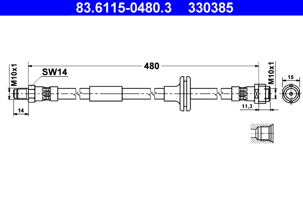 Brake Hose (83.6115-0480.3)