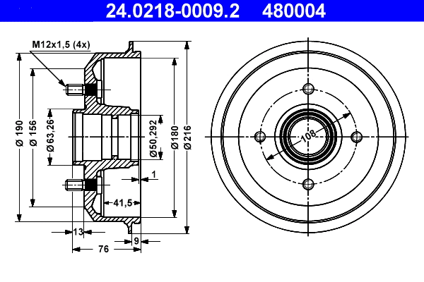 Brake Drum (24.0218-0009.2)