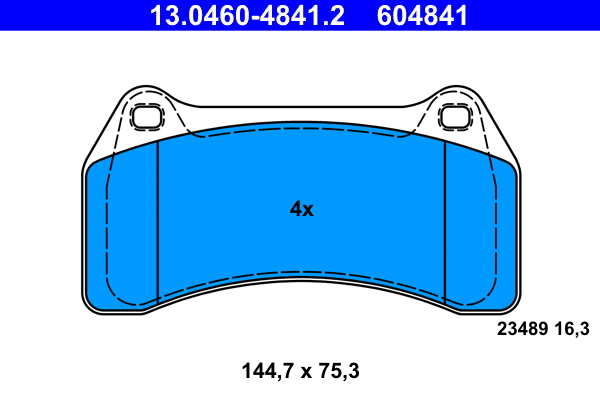 Brake Pad Set, disc brake (13.0460-4841.2)