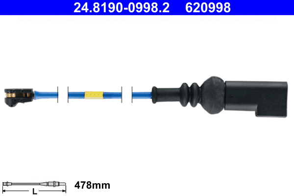 Warning Contact, brake pad wear (24.8190-0998.2)