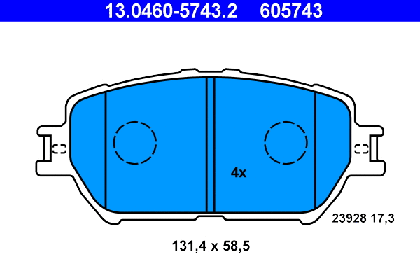 Brake Pad Set, disc brake (13.0460-5743.2)