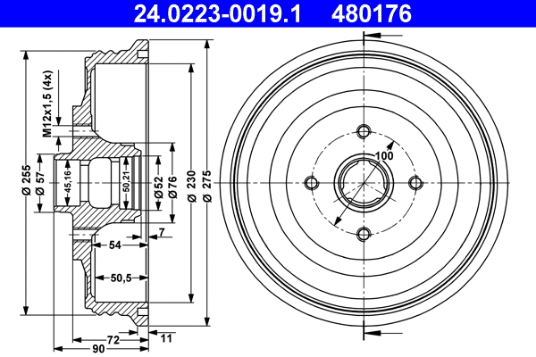 Brake Drum (24.0223-0019.1)