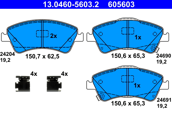 Brake Pad Set, disc brake (13.0460-5603.2)