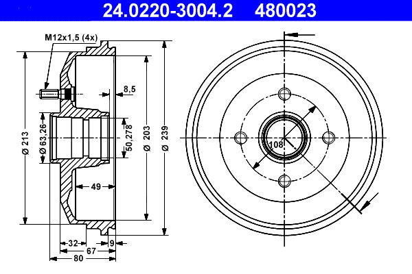 Brake Drum (24.0220-3004.2)