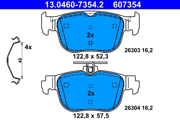 Brake Pad Set, disc brake (13.0460-7354.2)