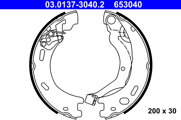Brake Shoe Set, parking brake (03.0137-3040.2)