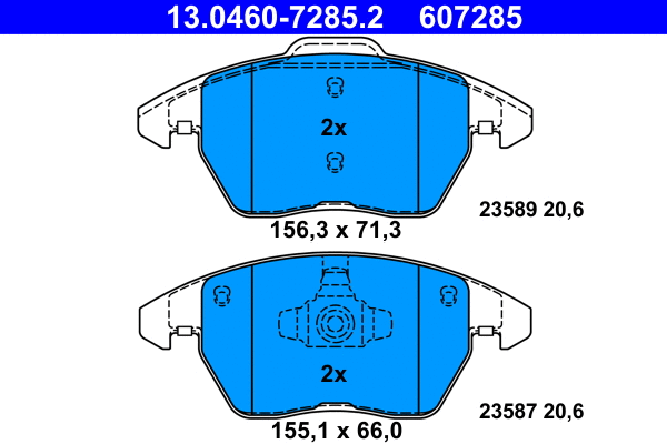 Brake Pad Set, disc brake (13.0460-7285.2)