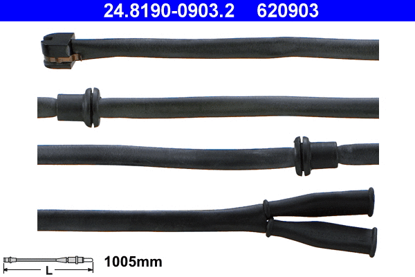 Warning Contact, brake pad wear (24.8190-0903.2)