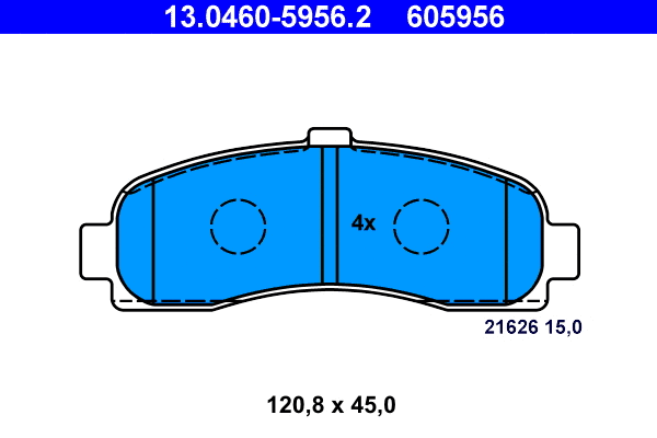 Brake Pad Set, disc brake (13.0460-5956.2)