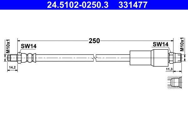 Brake Hose (24.5102-0250.3)