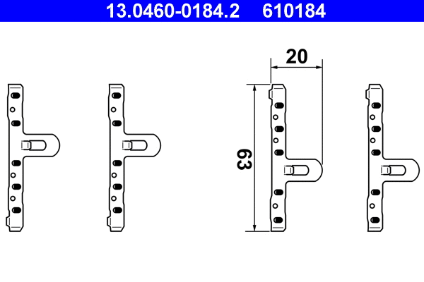 Accessory Kit, disc brake pad (13.0460-0184.2)