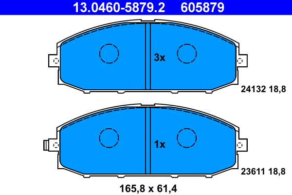 Brake Pad Set, disc brake (13.0460-5879.2)