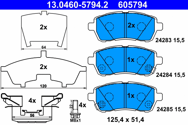 Brake Pad Set, disc brake (13.0460-5794.2)