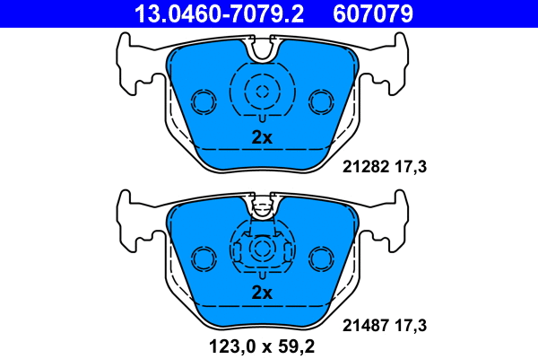 Brake Pad Set, disc brake (13.0460-7079.2)