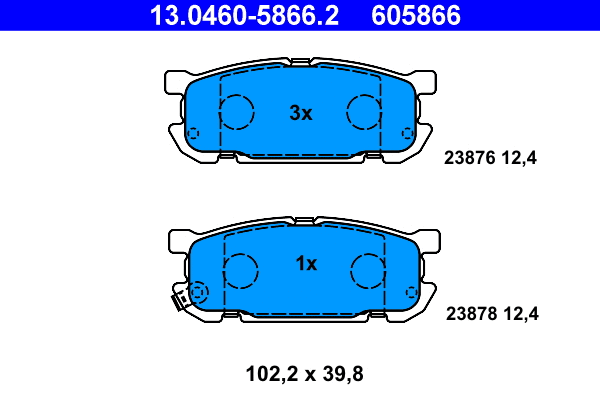Brake Pad Set, disc brake (13.0460-5866.2)