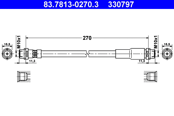Brake Hose (83.7813-0270.3)