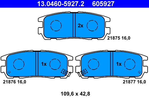 Brake Pad Set, disc brake (13.0460-5927.2)