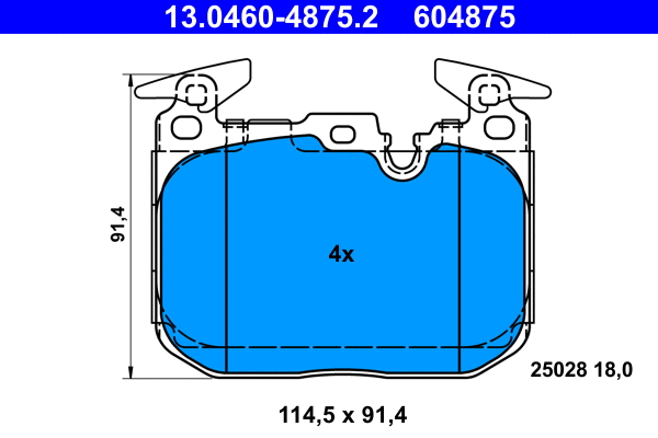 Brake Pad Set, disc brake (13.0460-4875.2)