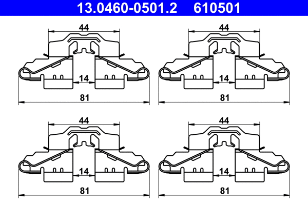 Accessory Kit, disc brake pad (13.0460-0501.2)