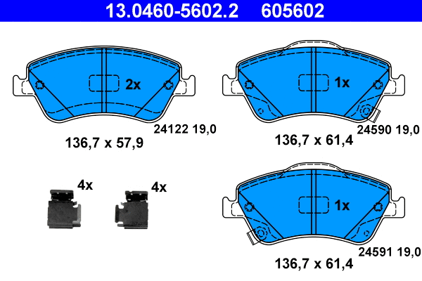 Brake Pad Set, disc brake (13.0460-5602.2)