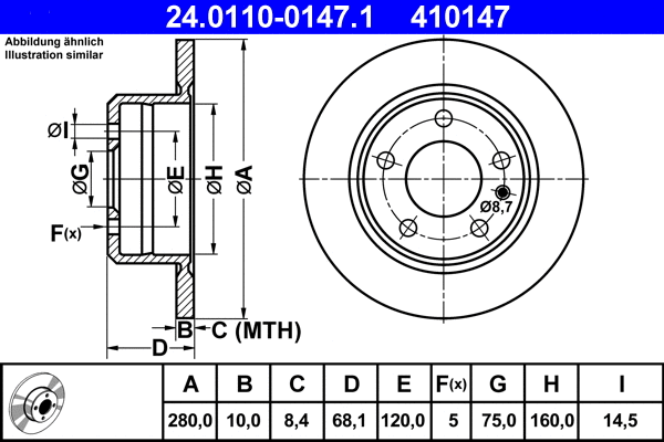 Brake Disc (24.0110-0147.1)