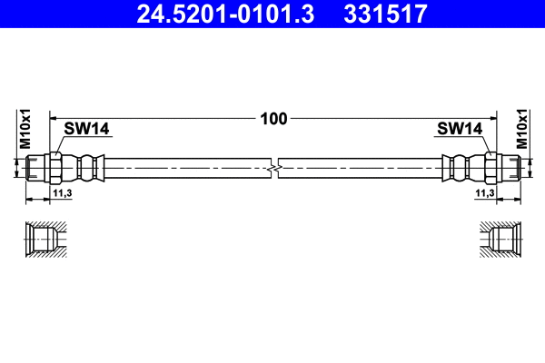 Brake Hose (24.5201-0101.3)