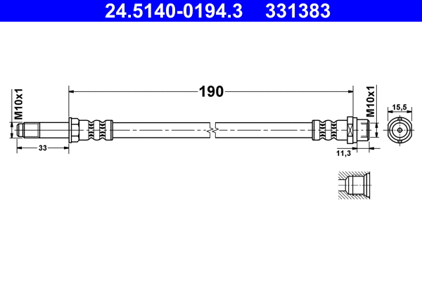 Brake Hose (24.5140-0194.3)
