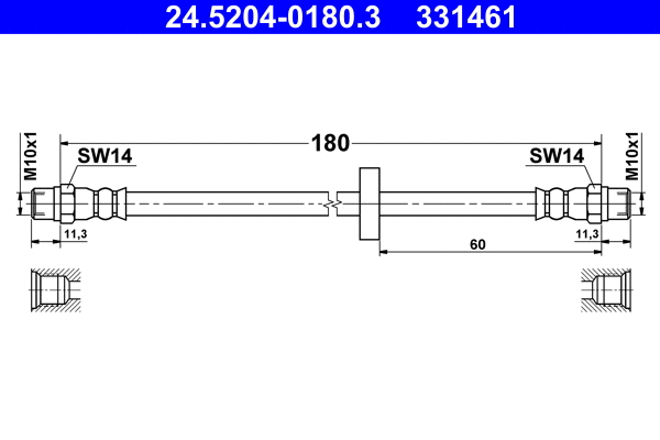 Brake Hose (24.5204-0180.3)