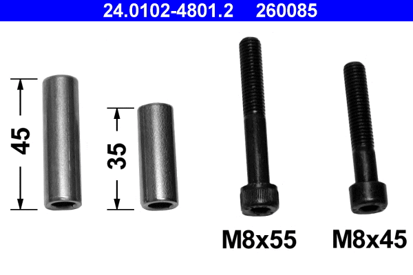 Guide Sleeve Kit, brake caliper (24.0102-4801.2)