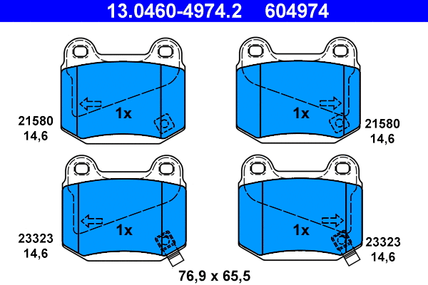 Brake Pad Set, disc brake (13.0460-4974.2)