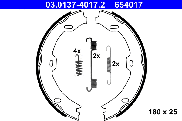 Brake Shoe Set, parking brake (03.0137-4017.2)